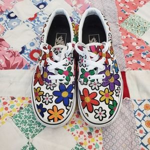 flower glitter vans